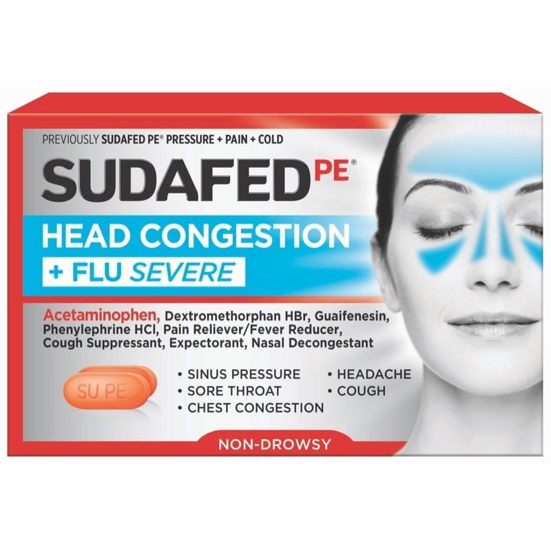 Sudafed Pe Head Congestion Flu Severe Sudafed